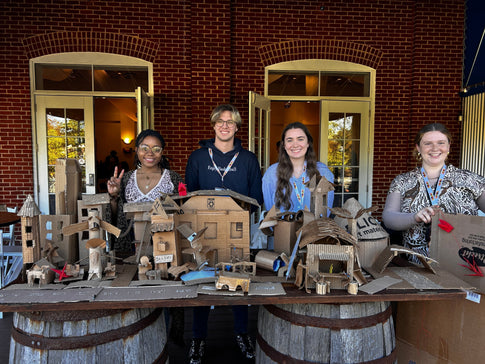 Cardboard artworks created by using CANARY box cutters